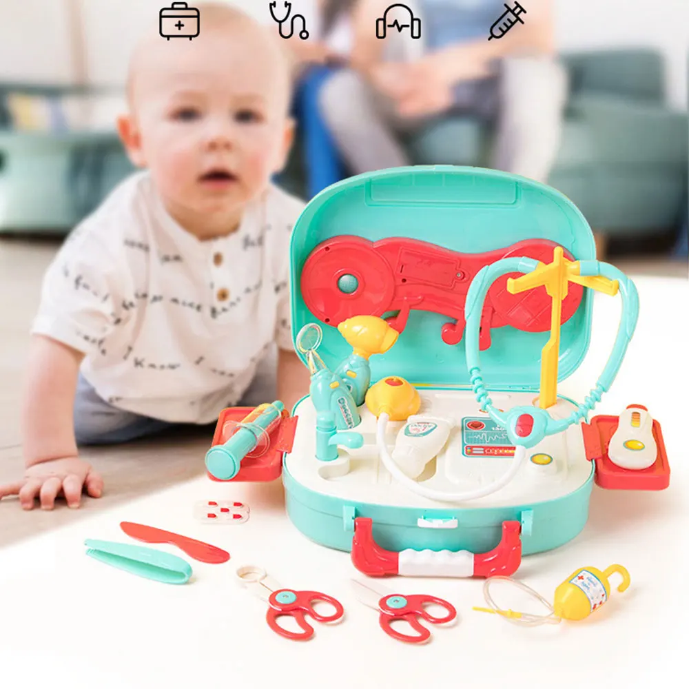 

16Pcs Pretend Play Toys Role Doctor Sets Play House Toys Children Doctor Toy Set Simulation Medical Tool Kit with Light Music