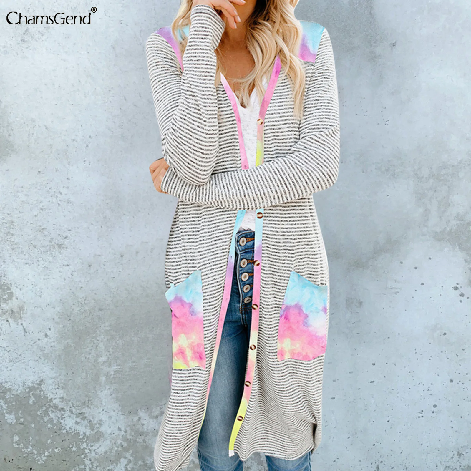 

Женский длинный кардиган составного кроя, Повседневный Кардиган с длинным рукавом, осень 2021