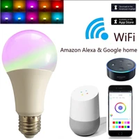 rgb smart light e27 b22 bulb wifi multicolor dimmable led light bulbs alexa google home wake up light party home decoration
