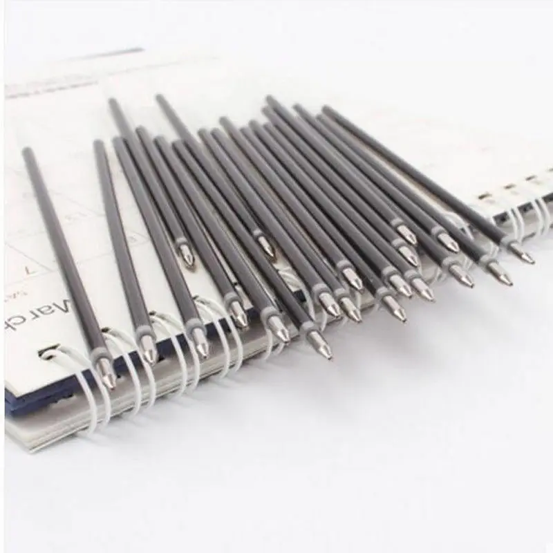 

100pcs 0.7mm ballpoint pen blue ink refill, stationery supplies school office new pen accessories