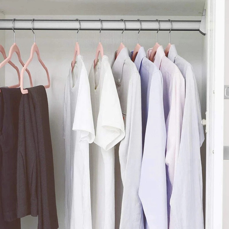 

30 Pcs Non-Slip Kids Hangers with Swivel Hook & 1 Pcs 32-Clip Multi-Function Round Rough Underwear Drying Rack