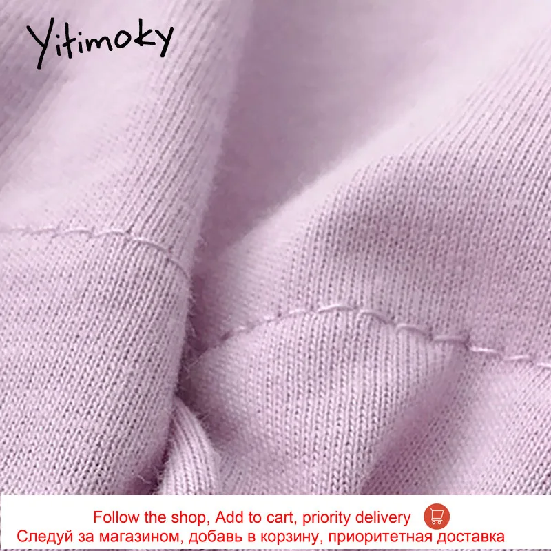 

Yitimoky Bandage T Shirts Women 2021 Summer New Short Sleeve Casual Tops Solid Shirt O-Neck Simply Style High Quality Clothing