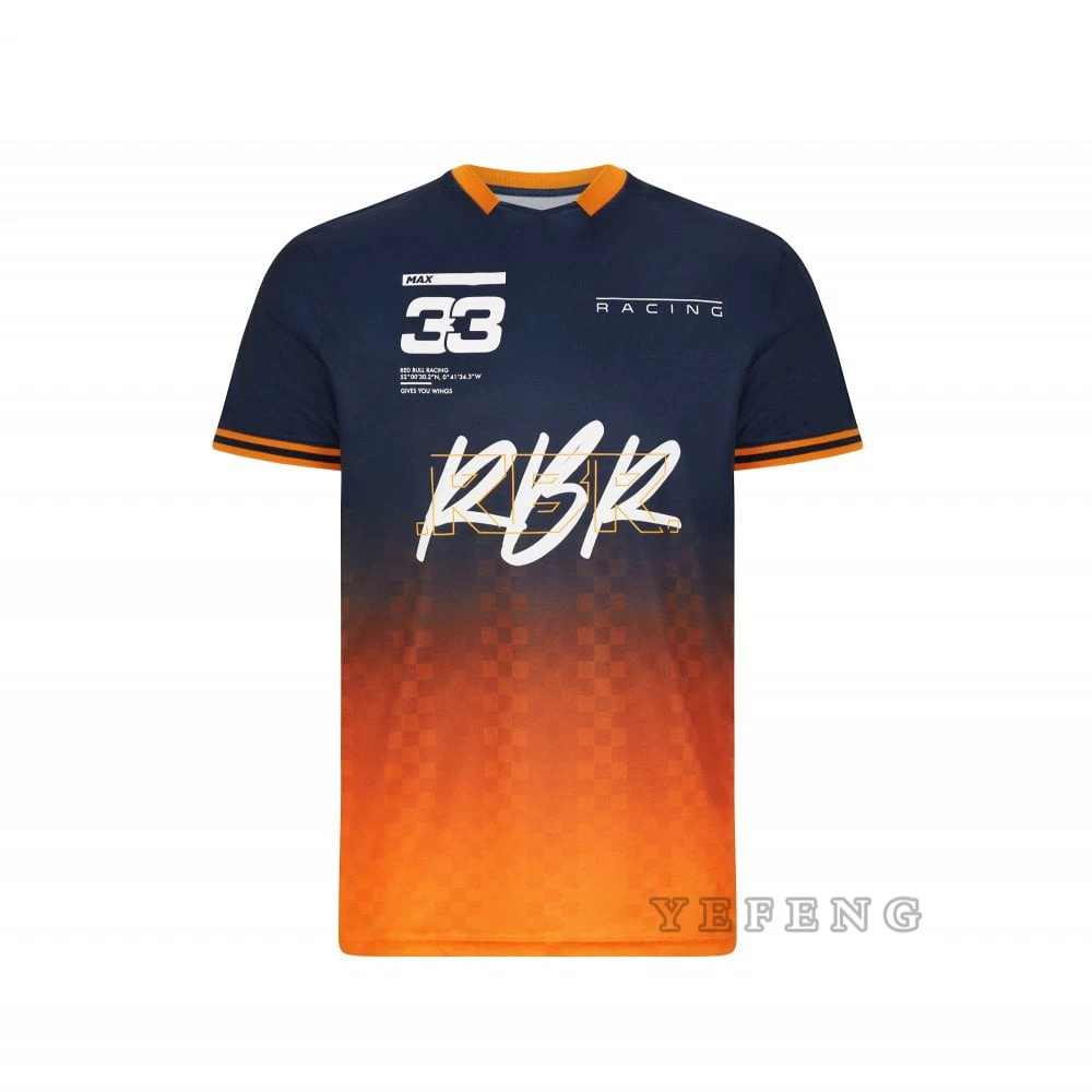 

2021 Red Colour Bull F1 Team Motorsport GP Racing Fans Men Quick dry Jerseys Breathable Short-sleeved Fashion T-Shirt Motorcycle