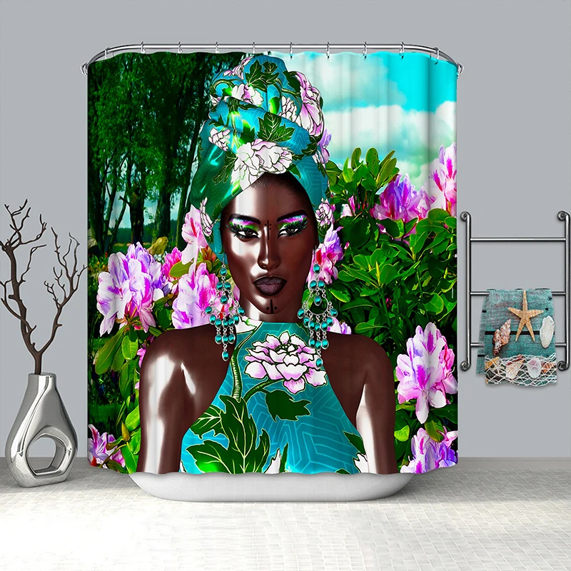 

african american shower curtain 3d bath curtain shower drop shipping waterproof 3d douchegordijnen