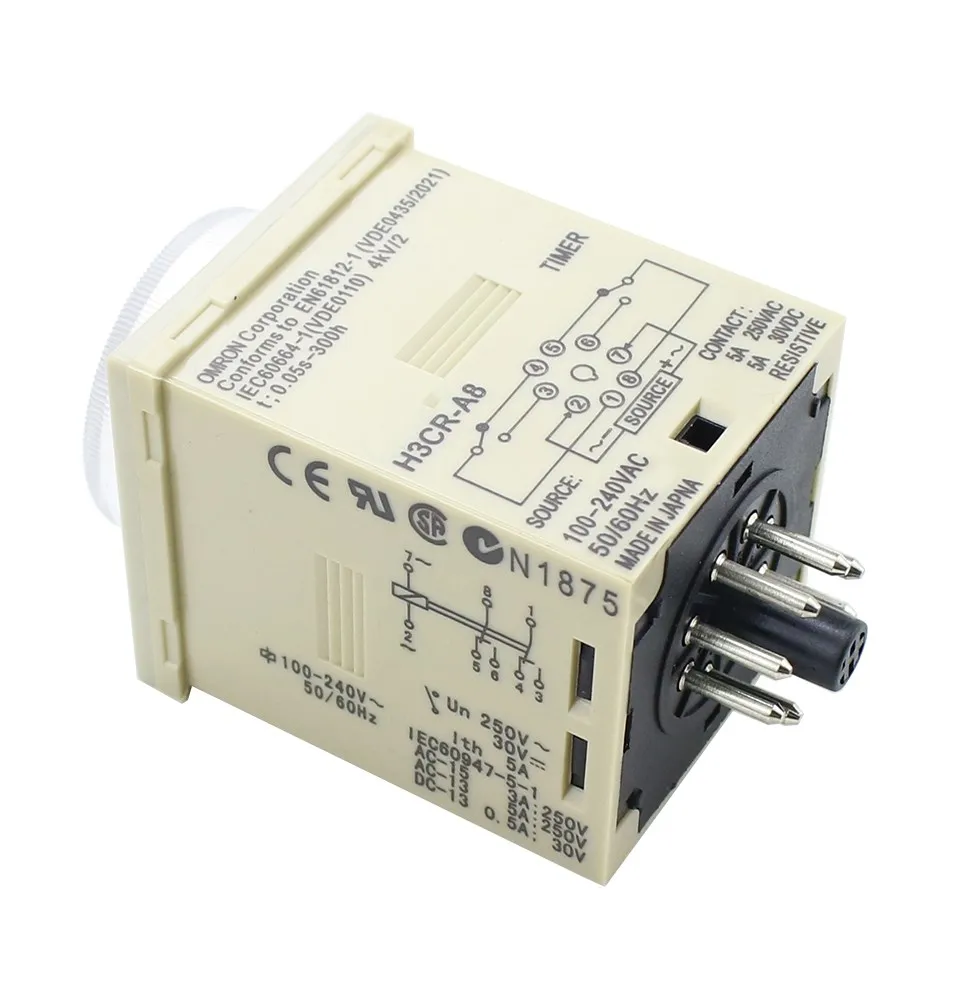 24-220 в h3cr-a8 8-контактное реле времени/таймер 100-240VAC 12В-48В/AC/DC 24-240VAC/DC | Строительство и