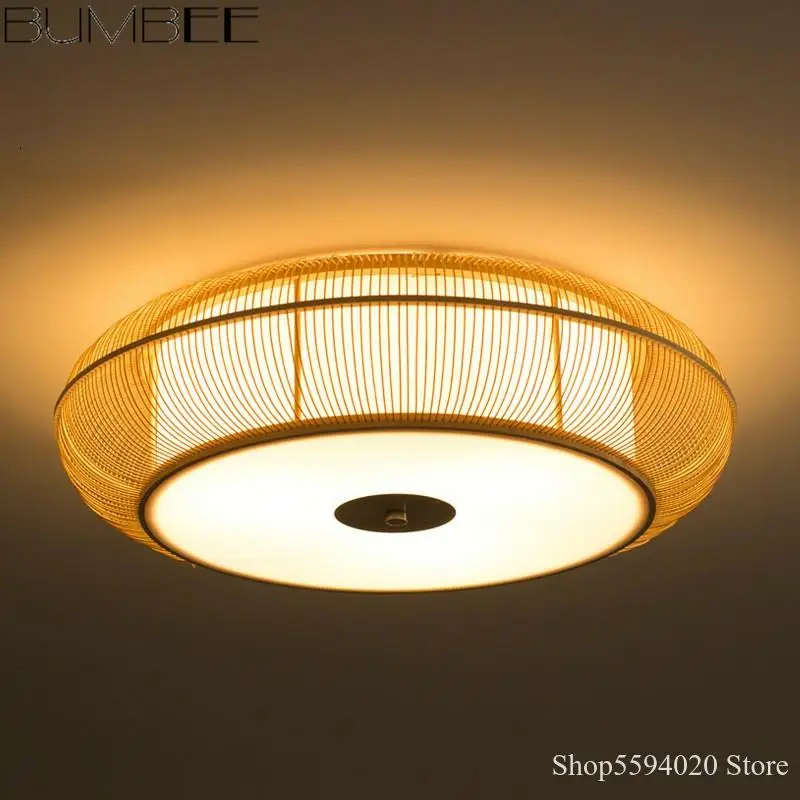 Бамбуковая люстра ручной работы потолочные светильники бамбуковые подвесные