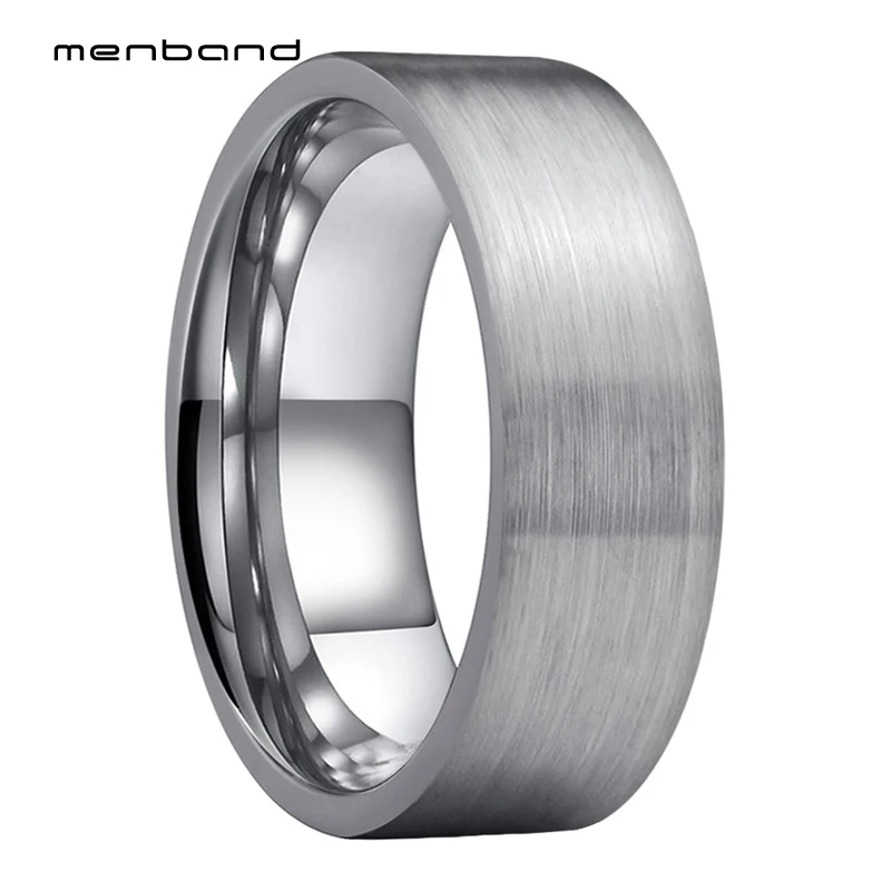 Классические мужские и женские вольфрамовые обручальные трубы с начесом 6 мм 8