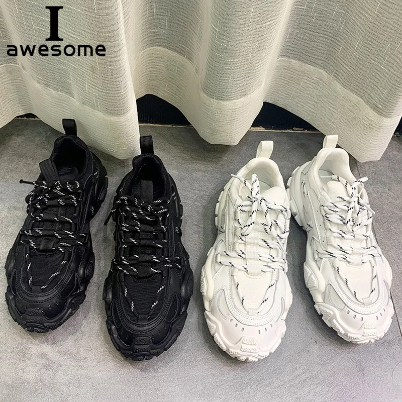 Модные женские туфли из натуральной кожи с не сужающимся книзу массивным