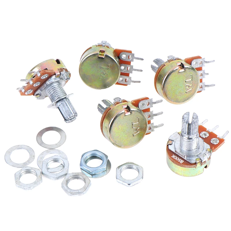 

1K 2K 5K 10K 20K 2500K 500K 5pcs WH148 B1K B2K B5K B10K B20K B500K B250K 3Pin 15mm Shaft Amplifier Dual Stereo Potentiometer