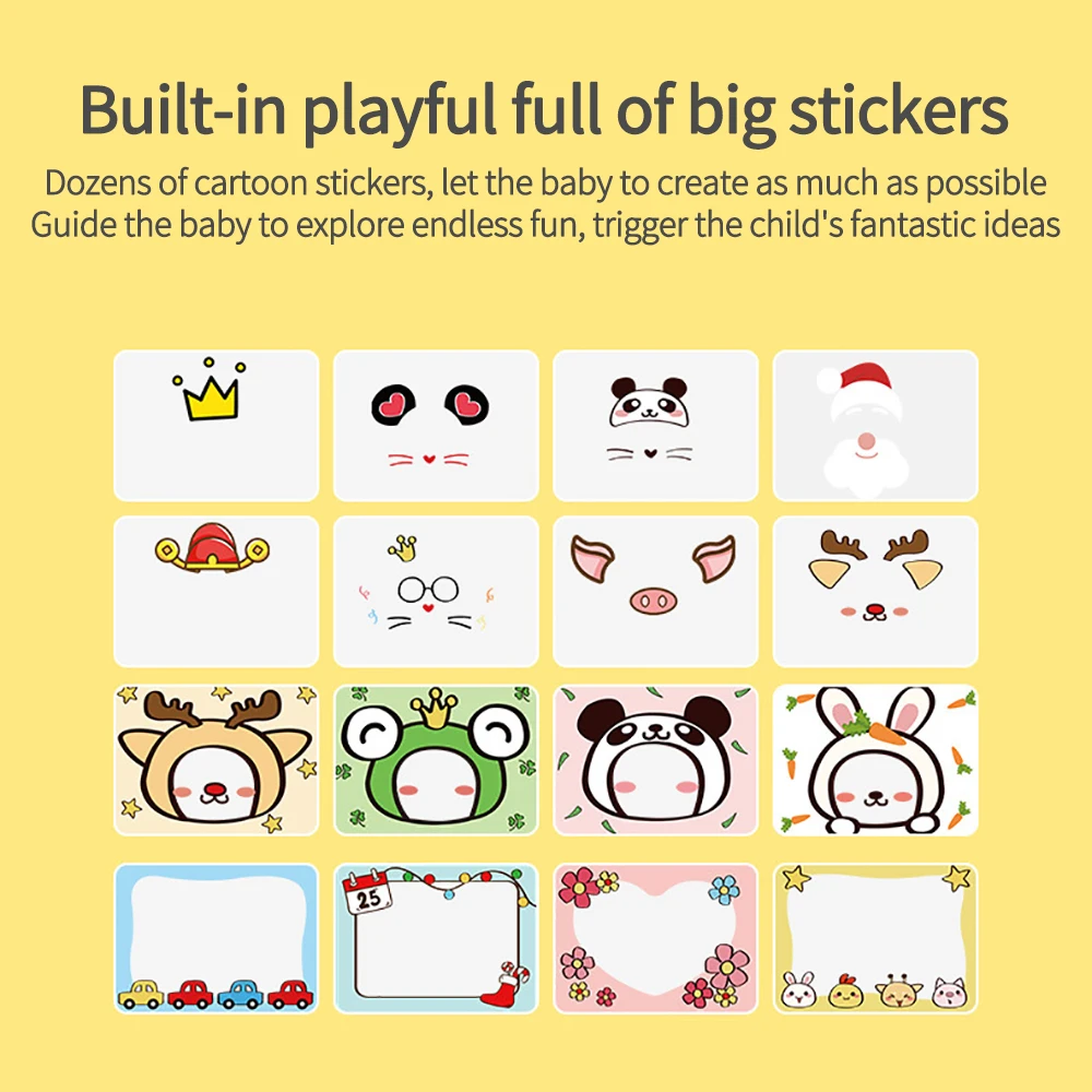 

Kids Camera Toys Rechargeable Children Digital Cameras With Cute Cover For Girl Boys Shockproof With 32G SD Card