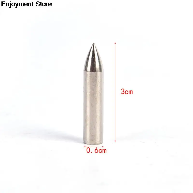 10pcs Archery Arrowhead Tips Thread Carbon Fiber Arrow Compound Bow Target Point Accessories 3cm x 0.6cm | Спорт и развлечения