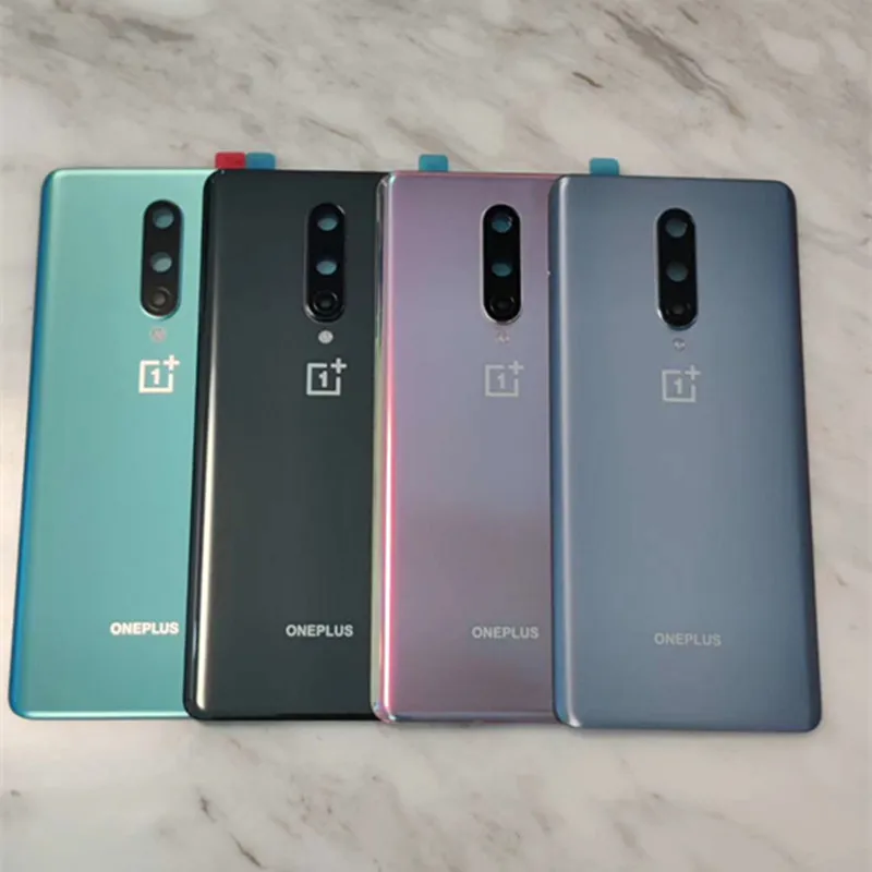 Oneplus8 Rear Housing For Oneplus 8 6.55" One Plus Glass Back Cover Repair Replace Battery Door Case + Logo Camera Lens Glue | Мобильные
