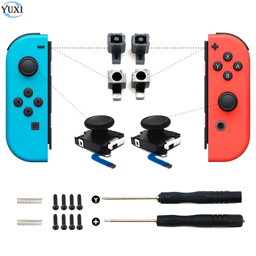 Юйси 3D аналоговые Joycon джойстик для пальца палочки Сенсор & замок Пряжка Замена