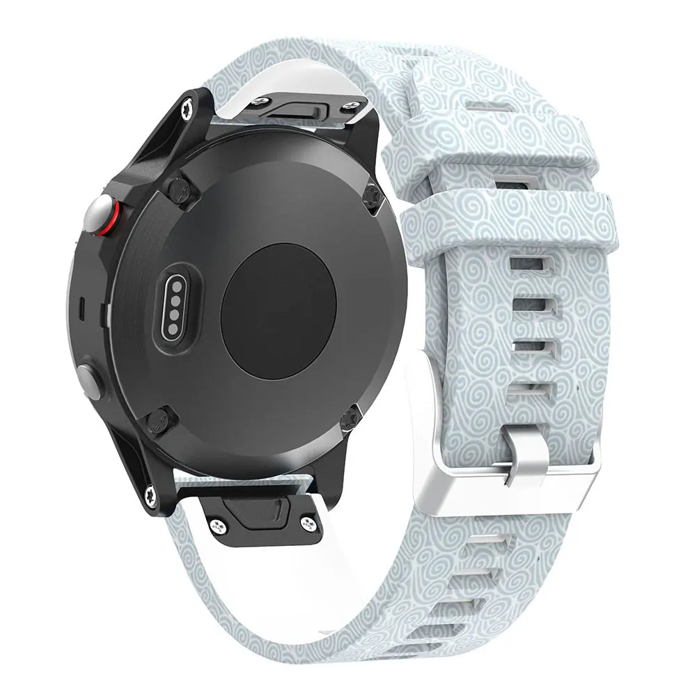 Напечатанный 22 мм быстрый релиз ремешок для Garmin Fenix5 ремень Цветной силиконовый браслет ремешок для Garmin Forerunner 945 Band