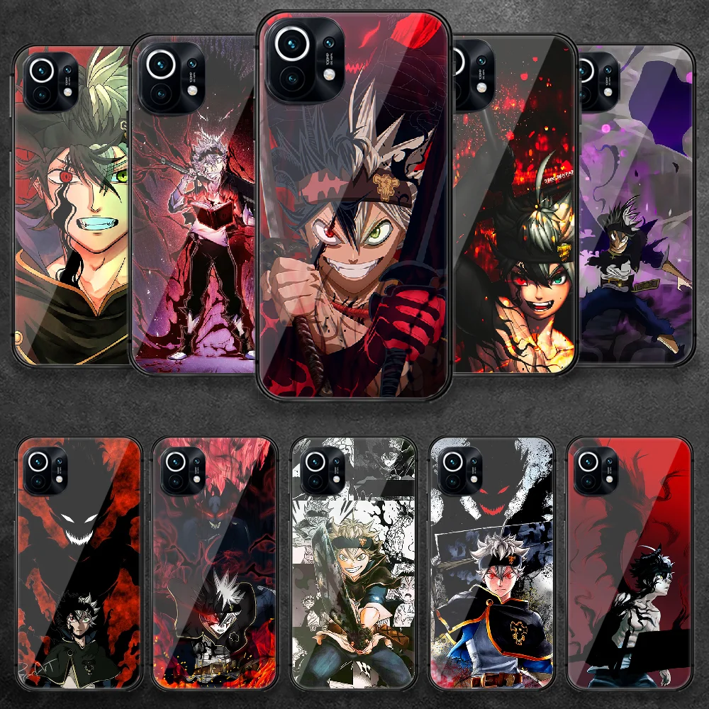 

Black Clover Anime Asta Tempered Glass Phone Case Cover For Xiaomi Mi Poco A F X 2 3 8 9 10 11 T Pro Lite Ultra Max Nfc Funda