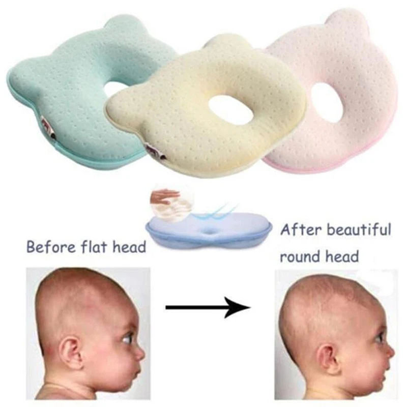 Almohada de espuma viscoel&aacute;stica para beb&eacute; reci&eacute;n nacido, almohadas moldeadoras transpirables para evitar la cabeza plana, almohadas ergon&oacute;micas de alta calidad-0