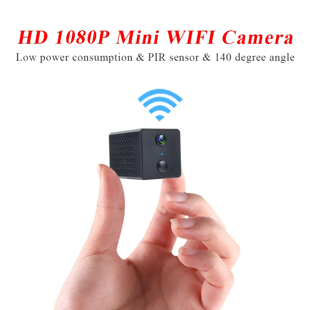 

LAMJAD 1080P Wifi Mini Camera Home Security P2P Camera Wifi Nachtzicht Draadloze Bewakingscamera Remote Monitor Telefoon App