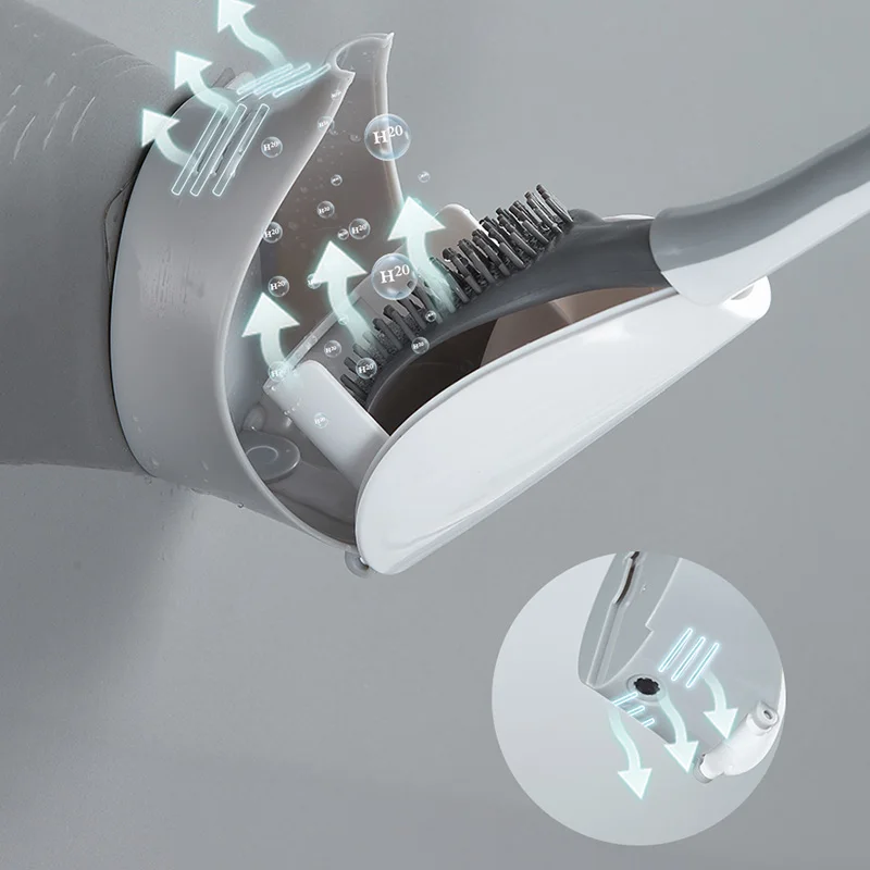 НОВАЯ щетка ONEUP для унитаза с язычком настенная длинной ручкой чистки туалета