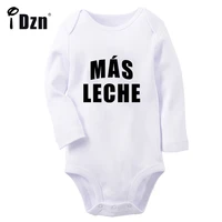 idzn new mas leche baby boys fun rompers baby girls cute bodysuit newborn long sleeves jumpsuit soft cotton clothes