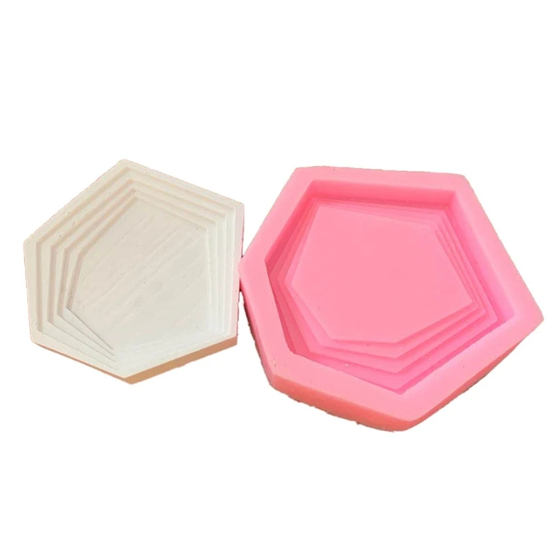 

Irregular Silicone Resin Tray Molds Hexagon Coaster Tray Plate Resin Molds Tools A2UA