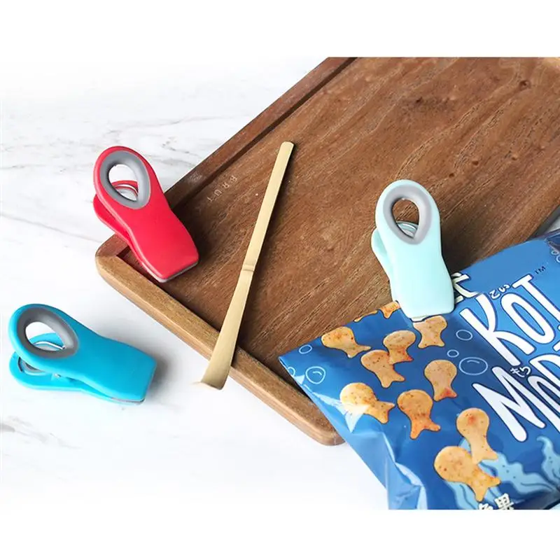 OUNONA 5 шт. магнитные зажимы для кухонного холодильника пищевых закусок мешков