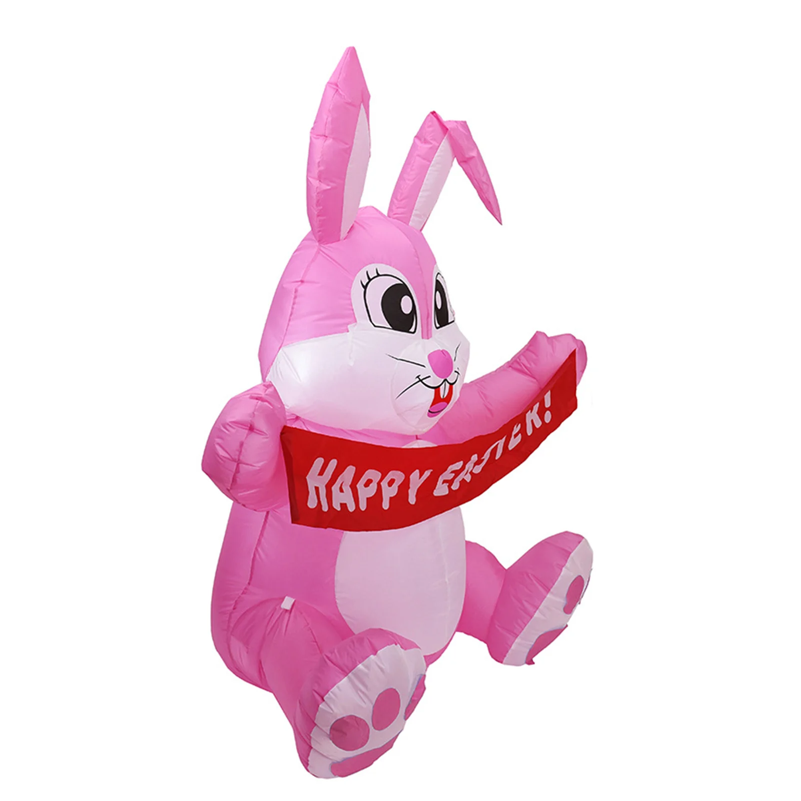 

1.5m Big Inflatable Doll Easter Bunny Pink Cute Inflatable Rabbit LED Luminous Inflatable Garden Festival Decoration CH