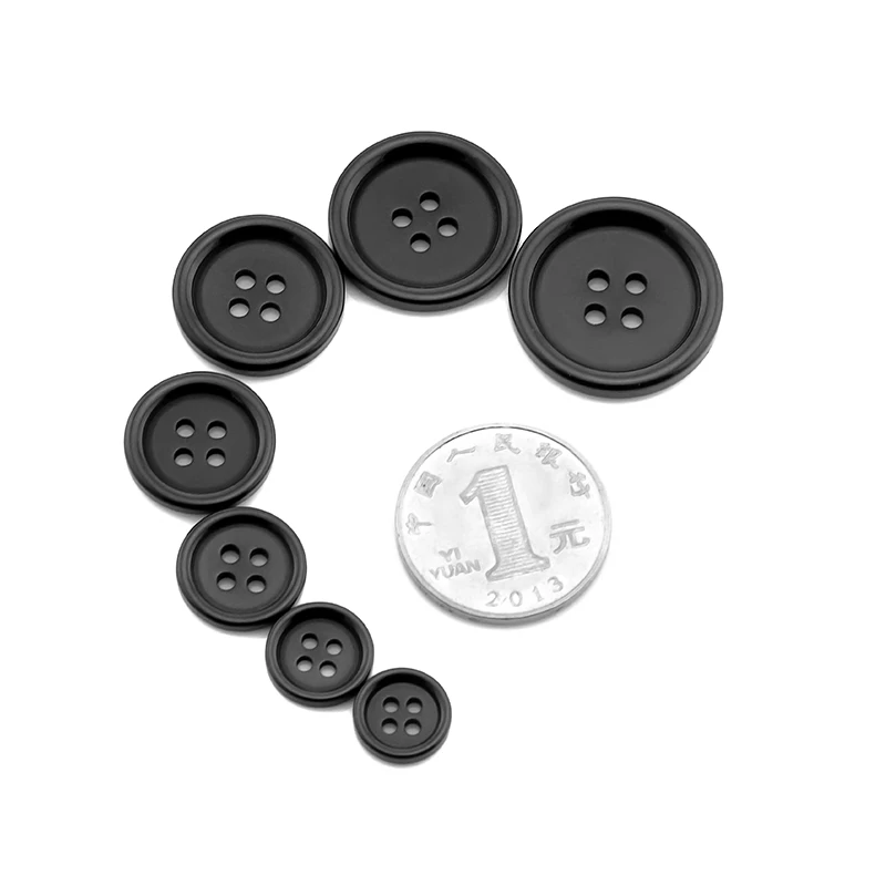 Новинка 20 шт. декоративные пуговицы из смолы черного и белого цвета с 4