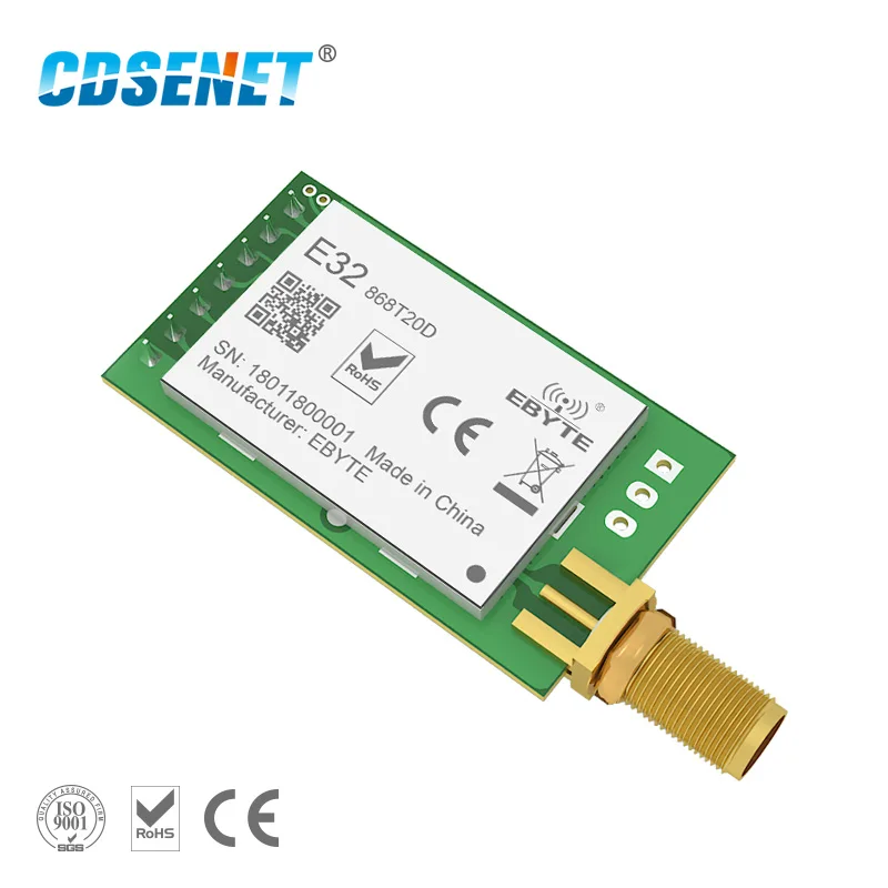 

868MHz LoRa SX1276 rf Transmitter Receiver Wireless rf Module CDSENET E32-868T20D UART Long Range 868 mhz rf Transceiver