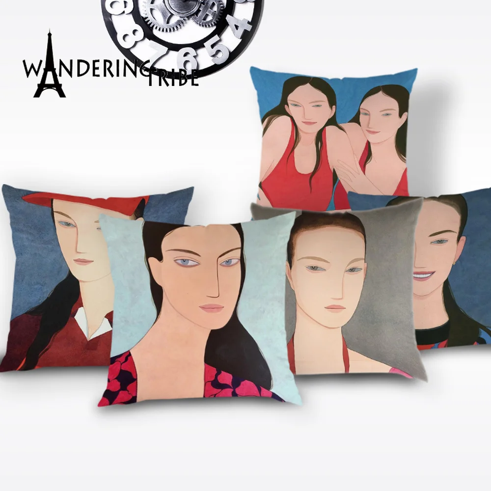 Роскошный чехол в скандинавском стиле яркий для диванной подушки красивый