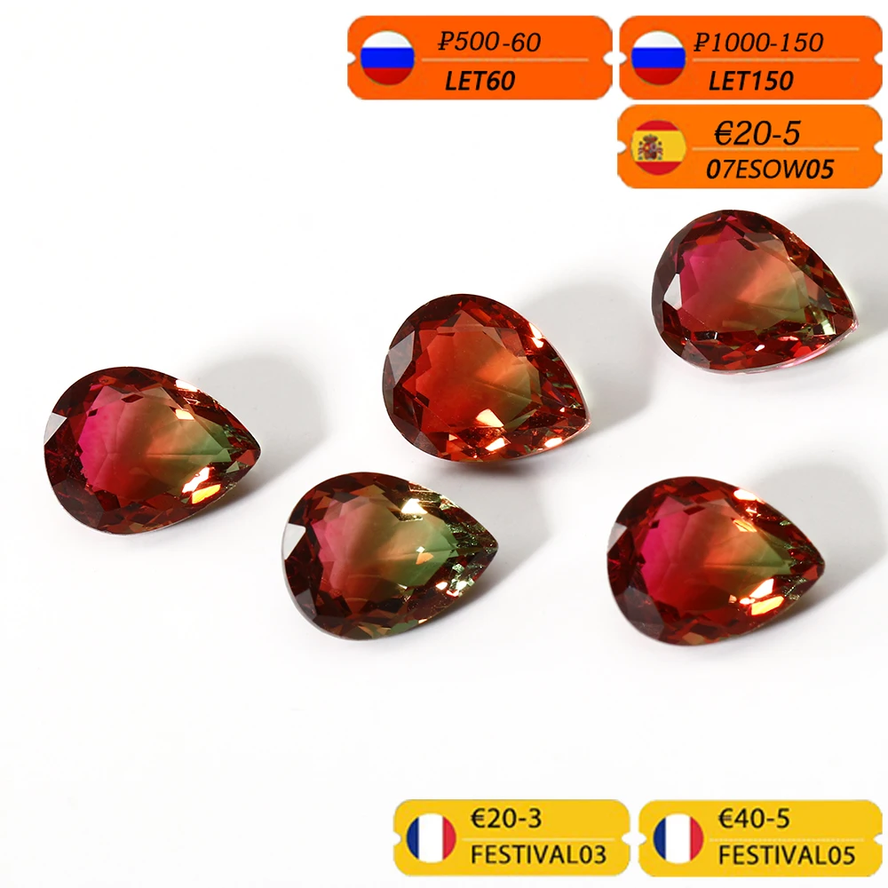 5 шт свободные драгоценные камни 2 5-3 ct разноцветные 7x9 мм новые модные украшения