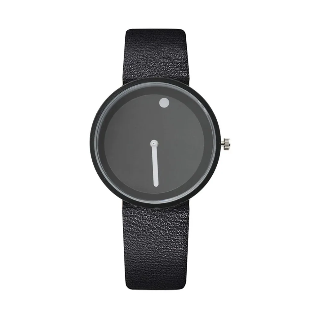 CB Поворотные Часы с белым точечным часовым ремешком кожаный ремень повседневные