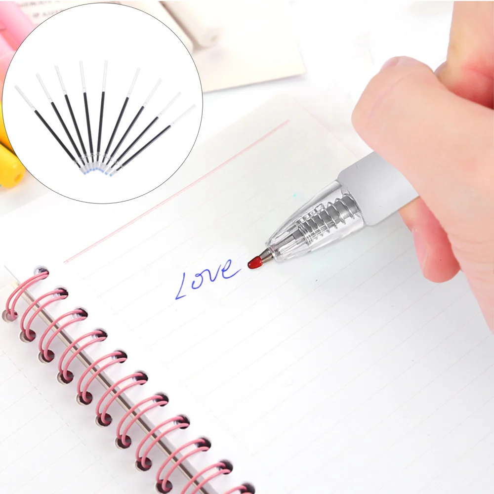 

100pcs Colorful Pen Refills 0.5mm Ink Pen Refill Student Stationery