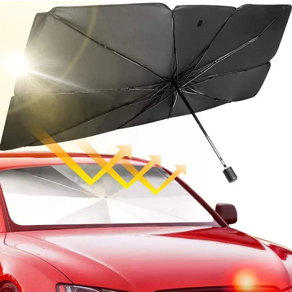 

Автомобильный зонт, чехол на лобовое стекло автомобиля, защита от УФ-лучей, Солнцезащитный зонт, защита от окон, износостойкий складной, пад...