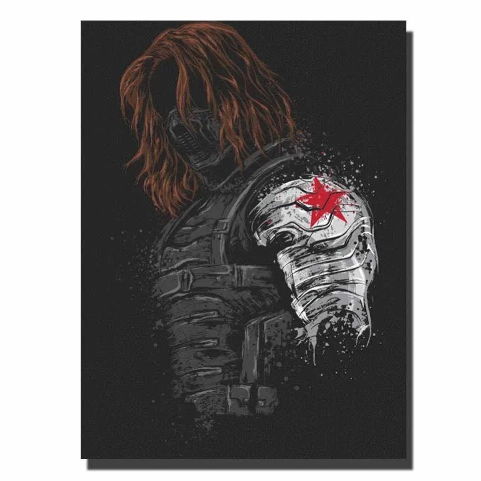 

Winter Soldier Character Full Diamond Painting Mosaic Art Bead Embroidery Modern Living Room Bedroom Decoration