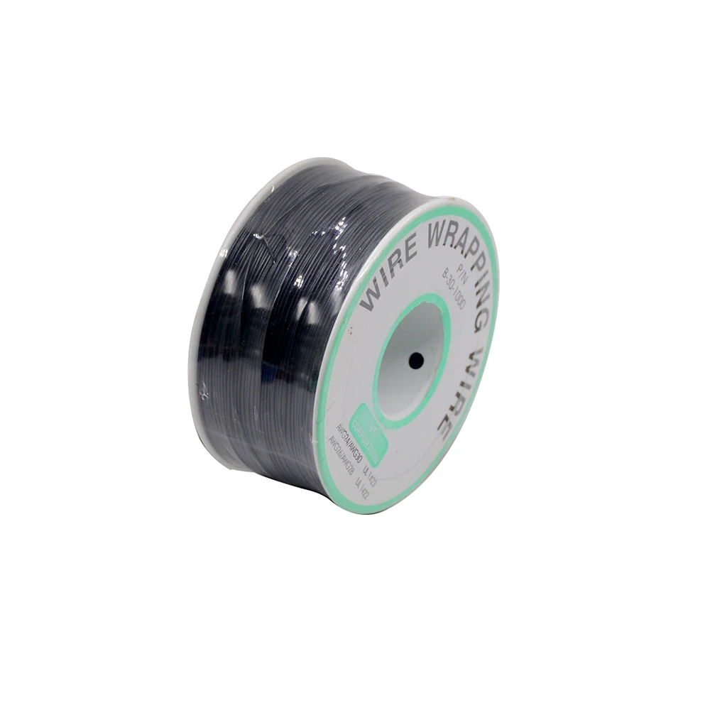 Black 250 м/лот 30 AWG Упаковка провода 10 Цвета одноцепочечной Медь кабель ОК провода электрические провода для ноутбука материнской платы припой - Цвет: Black