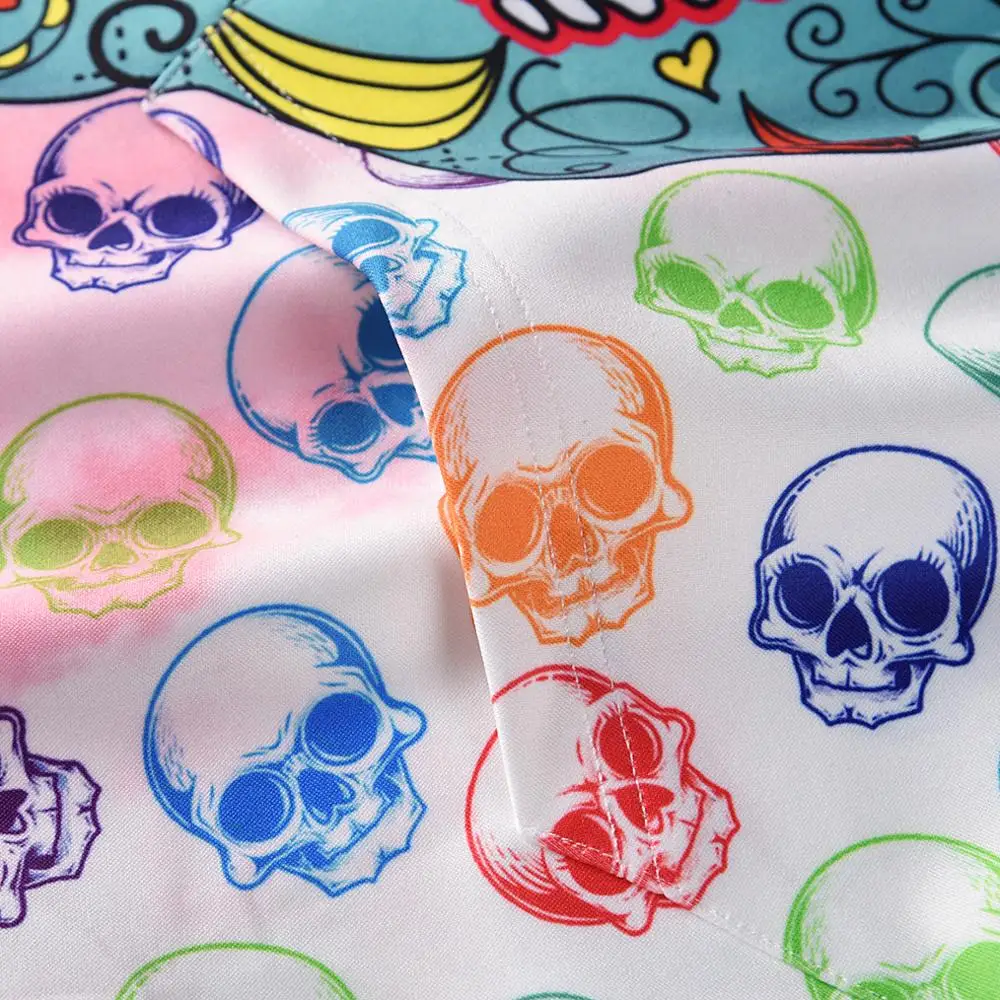 

2020 Halloween Fashion Hoodies Skull Printed Soft Sweatshirt Pullover Long Sleeves Hooded Sweatshirts Unisex Casual Loose Tops