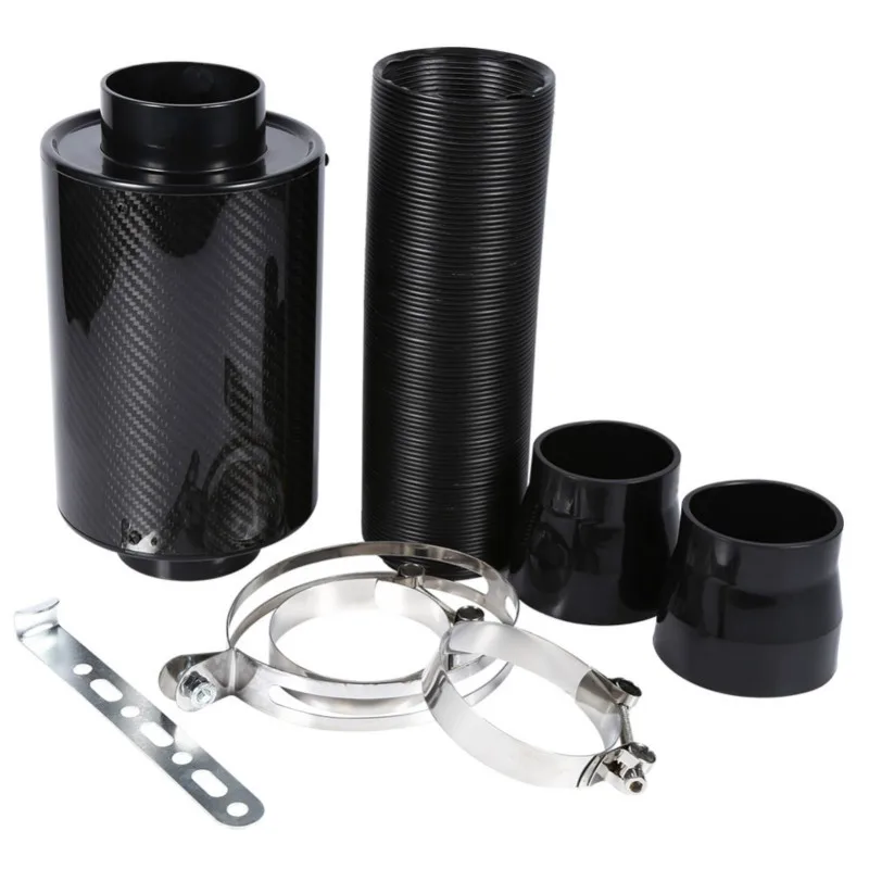 Car Cold Air Filter Induction Kit High Flow Ducting Intake Admission Bent Stretch Tube Pipe Hose Universal | Автомобили и