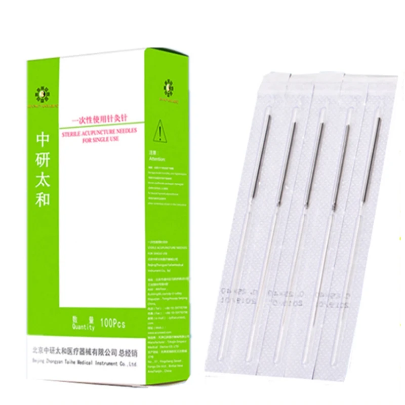 100 шт./кор. Zhongyan Taihe Иглоукалывание иглы одноразовые Уход за кожей лица по уходу