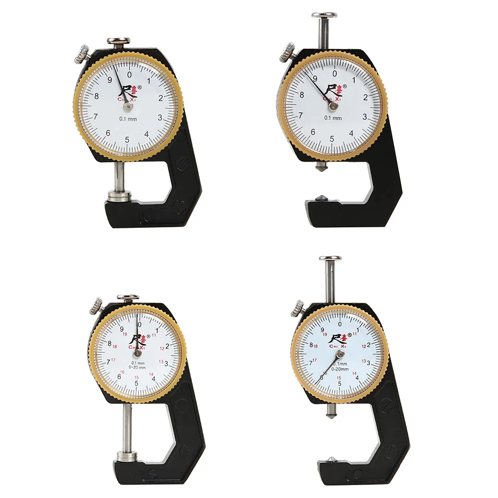

DIY Household Measuring Tools Dial Thickness Gauge for Leather Paper Steel 0-10mm/0-20mm Leather Paper Thickness Meter Tester