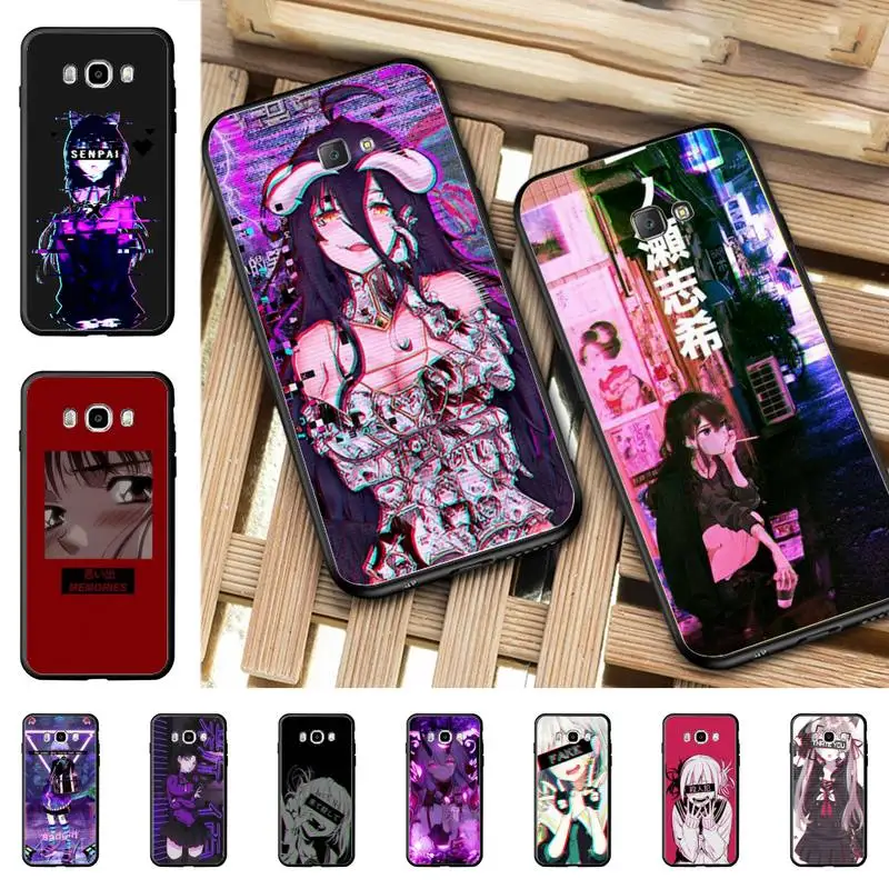 

YNDFCNB Sad Anime girl Aestheti Phone Case for Samsung J 2 3 4 5 6 7 8 prime plus 2018 2017 2016 core