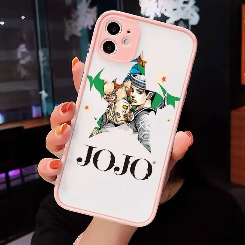 

JOJOS BIZARRE ADVENTURE JoJo Anime Phone Case matte transparent For iphone 7 8 11 12 plus mini x xs xr pro max cover