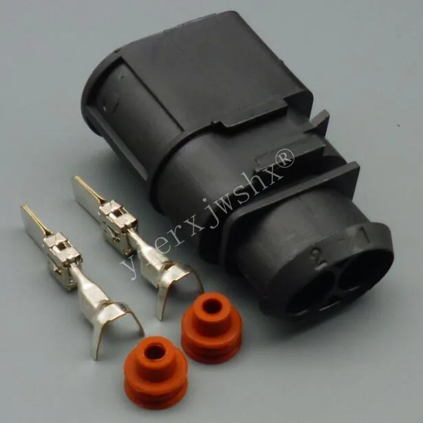 Yierxjwshx 2 Pin 6.3mm Auto plug Sealed Fuel Lnjection Connector Housing 1J0973752 For VW Toyota Honda Hyundai Elantra 1J0973852 |