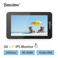 desview bestview u6 5 5 inch 4k monitor 2800nits 3d lut on camera field monitor touch screen display full hd for dslr camera
