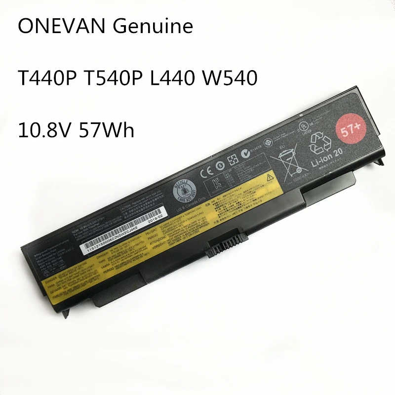 ONEVAN Аккумулятор для ноутбука Lenovo ThinkPad T440P T540P W540 W541 L440 L540 45N1144 45N1145 45N1148 45N1159 45N1158 45N1160