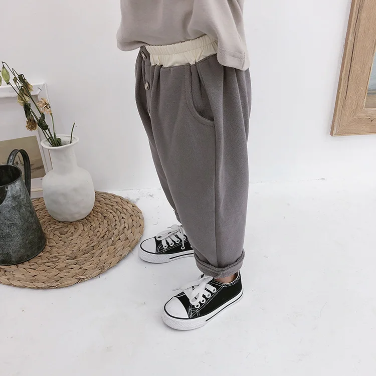 Одежда в Корейском стиле для маленьких мальчиков цветной хлопок одинаковые