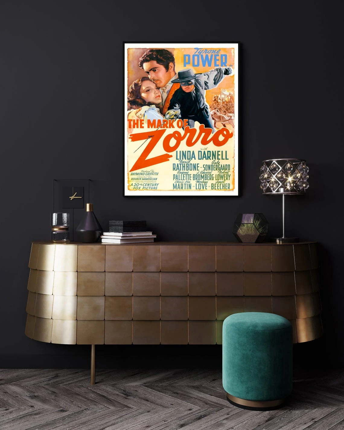 Постер по мотивам фильма Марк Зорро (1940) Брезентовая печать Оформление интерьера