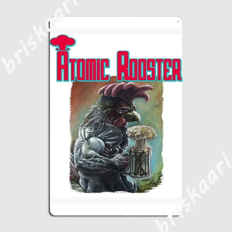 

Металлический плакат с петухом атома, Настенный декор, кинотеатр, гараж, бар, пещера, украшение, жестяной плакат