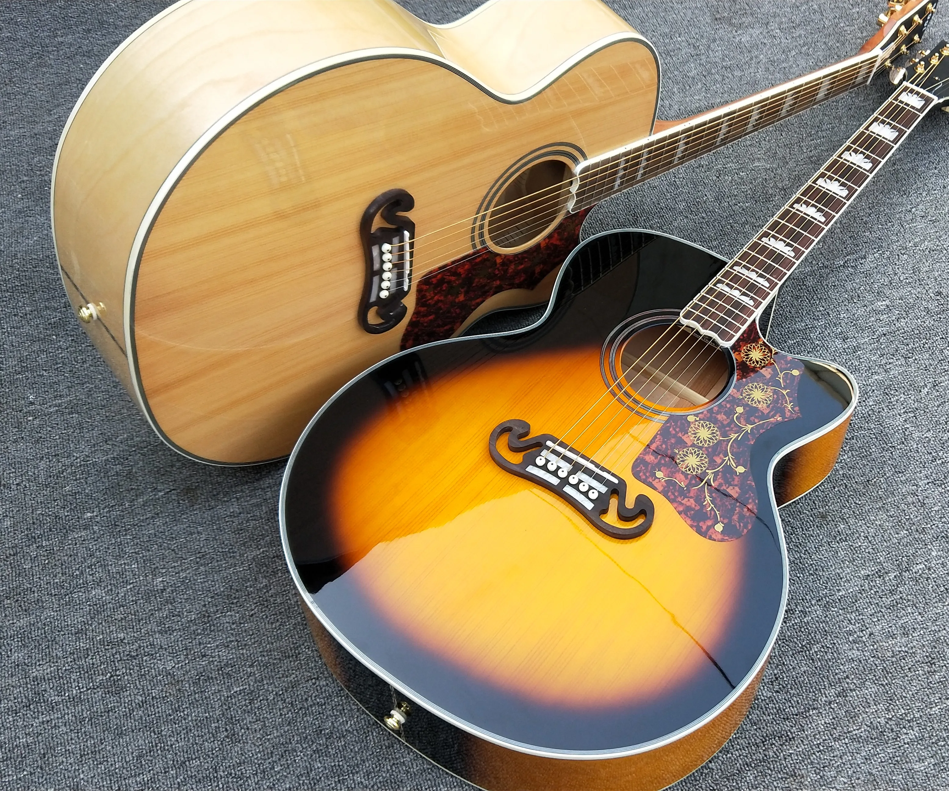 

Cutaway 43" Solid Spruce Top J200vs Acoustic Guitar Sunburst J200 Maple Jumbo Body Electric Guitarra Free Shipping