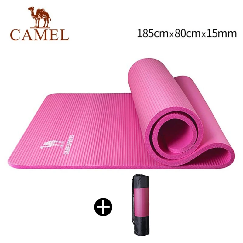

CAMEL, спортивные аксессуары, коврик для йоги 185 см * 80 см 15 мм, аксессуары для фитнеса, тренажерного зала, йоги, обновленная тренировка, натураль...