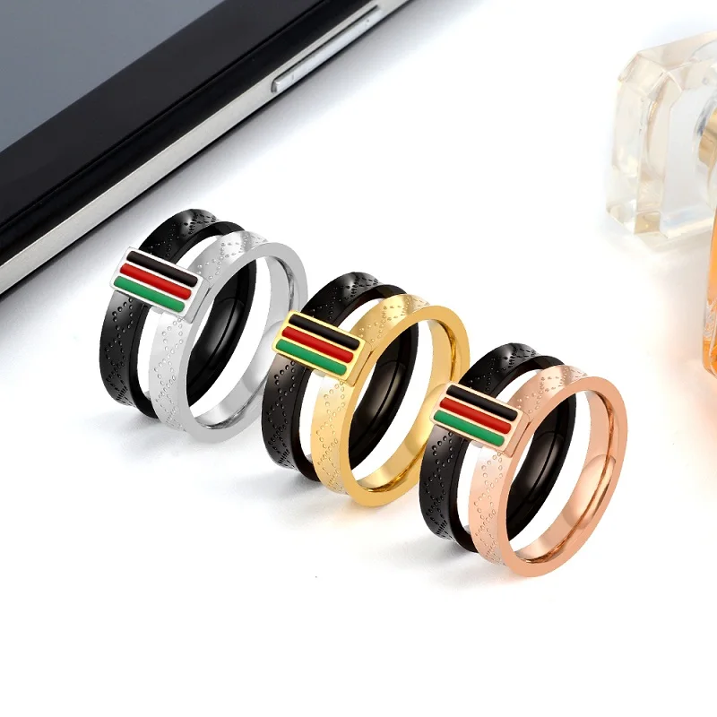 Индивидуальные 3 цвета золото серебро розовое кольца для женщин Модные